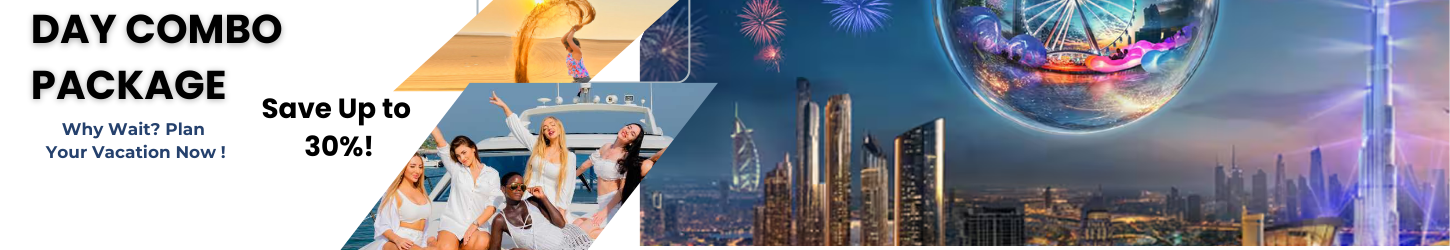 The Day Combo offer includes Dubai's Burj Al Arab, a desert view and a hot air balloon ride